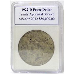 1922-D Peace Silver Dollar TAS MS-66*