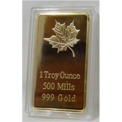 1Troy oz. 500 Mills 999 Gold Bar
