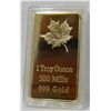 1Troy oz. 500 Mills 999 Gold Bar