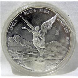 2005mo Mexico LIBERTAD 1 Troy Oz. Silver Coin