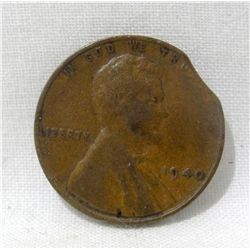 1940 Lincoln Wheat Cent "Error"