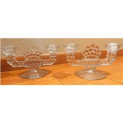 Matching Vintage Crystal Candle Holders