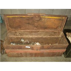 LARGE HD TOOL BOX W/ MISC