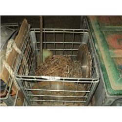 METAL BASKET: TIRE CHAINS, SAW BLADES