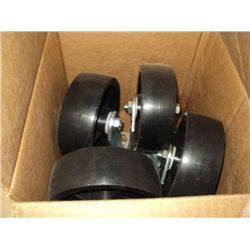 BOX: 4 NEW 6" POLY CASTERS
