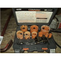 RIDGID HOLE SAW KIT - NEAR COMPLETE!