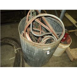 METAL TRASH CAN: GAS HOSES