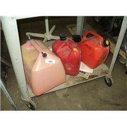 3 POLY GAS CANS
