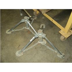 LOT: 2 QUICK COLLAPSE TRIPOD BASES (2X THE MONEY)