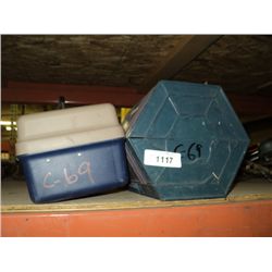 TACKLE BOX ORGANIZER & ROLLING PLASTIC ORGANIZER