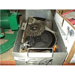 METAL TRAY: SAW BLADES, GRINDING WHEELS, LEAD