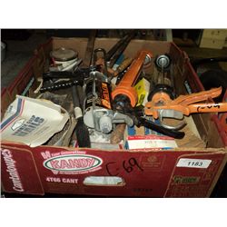 BOX: CAULKING GUNS, NAIL, SCRAPER
