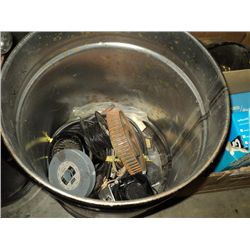 10 GALLON DRUM: WIRE, GRINDING STONE GEAR