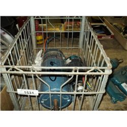 METAL CRATE W/MICRO PUMP & 1/2 HP ELECTRIC MOTOR