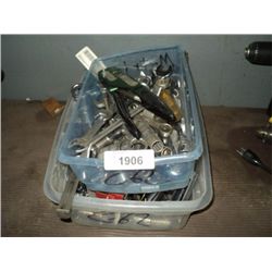 2 POLY TUBS OF SOCKETS, WRENCHES, TOOLS 2X MONEY