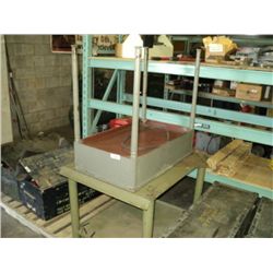 LOT OF 2 CASTORED METAL SNAP CART & METAL STAND