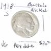 Image 1 : 1918-S BUFFALO NICKEL RED BOOK VALUE IS $30.00 *RARE KEY DATE VERY GOOD GRADE*!!