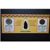Image 1 : Authentic Native American Arrowhead & Coin Collection Set In Display Case With COA Included; 1930 Bu