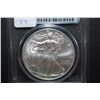 Image 1 : 2008 US Silver American Eagle $1; 1 Oz. Fine Silve4r; PCGS Graded MS69; EST. $55-70