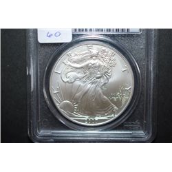 2007-W US Silver American Eagle $1; 1 Oz. Fine Silver; PCGS Graded MS69; EST. $55-70