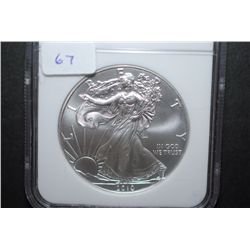 2010 US Silver American Eagle $1 Early Releases; 1 Oz. Fine Silver; NGC Graded MS69; EST. $55-70