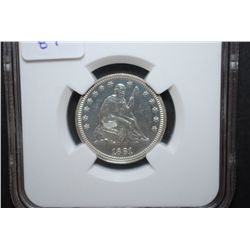 1881 US Seated Liberty Quarter; NGC Graded PF64 Cameo; EST. $1750-2000