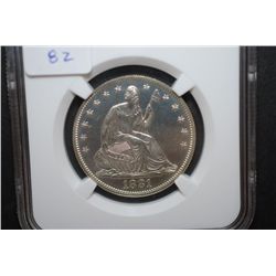 1881 US Seated Liberty Half Dollar; NGC Graded PF64 Cameo; EST. $2250-2500