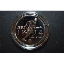 1994-P US World Cup Commemorative Half Dollar Proof In Display Box With COA Included; EST. $5-10