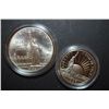 Image 1 : 1986-S US Liberty Commemorative Two-Coin Proof Set In Velvet Box; Ellis Island $1 & Nation Of Immigr