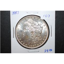 1887 US Silver Morgan $1; EST. $35-45