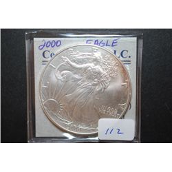 2000 US Silver American Eagle $1; 1 Oz. Fine Silver; EST. $40-60