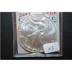 2002 US Silver American Eagle $1; 1 Oz. Fine Silver; EST. $40-60