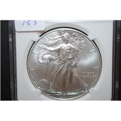 2011 US Silver American Eagle $1 Early Releases 25th Anniversary; 1 Oz. Fine Silver; NGC Graded MS70