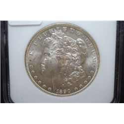 1890-O US Silver Morgan $1; NGC Graded MS63; EST. $80-100