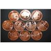 Image 1 : Copper Round "Buffalo Nickel Type & Frosty The Snowman Type"; .999 Fine Copper 1 Oz.; Lot of 10; EST