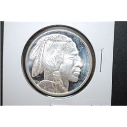 Silver Round "Buffalo Nickel Type"; .999 Fine Silver 1 Oz.; EST. $45-65