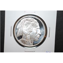 Silver Round "Buffalo Nickel Type"; .999 Fine Silver 1 Oz.; EST. $45-65