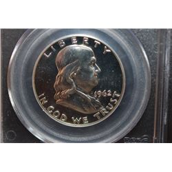 1962 US Ben Franklin Half Dollar; PCGS Graded PR66; EST. $30-40