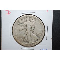 1920-D US Walking Liberty Half Dollar; EST. $15-20