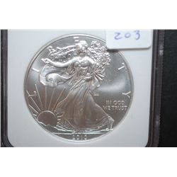 2010 US Silver American Eagle $1 Early Releases; 1 Oz. Fine Silver; NGC Graded MS69; EST. $55-70