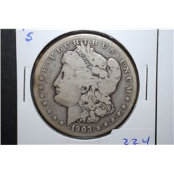 1903-S US Silver Morgan $1; EST. $70-90