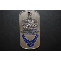 2006 Military Challenge Medal (Dog Tag Style) Dedicated To Those Who Carry The Load; CMSGT Kevin J I