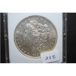 1880-O US Silver Morgan $1; MCPCG Graded MS63; EST. $350-450