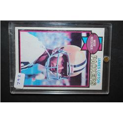 1979 NFL James Lofton Green Bay Packers Football Trading Card In Display Case; EST. $5-10