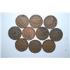 Image 1 : 1900 US Indian Head One Cent; Various Conditions; Lot of 10; EST. $10-15