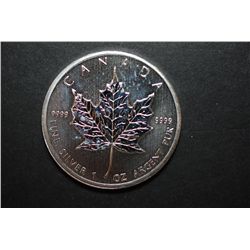 2011 Canada $5 "Maple Leaf" Silver Foreign Coin; 9999 Fine Silver 1 Oz.; EST. $40-50