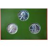 Image 1 : 1943 Wartime Steel Cents Coin Collection With History In Display Folder; Lot of 3 Coins; EST. $3-6