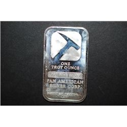 Pan American Silver Corp. Silver Ingot; Northwest Territorial Mint; .999 Fine Silver 1 Oz.; EST. $35