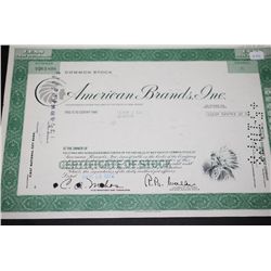 American Brands Inc. Stock Certificate Dated 1972; EST. $5-10