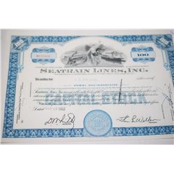 Seatrain Lines Inc. Stock Certificate Dated 1962; EST. $5-10